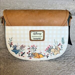 Loungefly Disney Tan and Cream Crossbody Bag